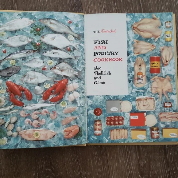 1955 Vintage The Family Circle Fish and Poultry Cookbook, Hardcover Illustrated - Picture 6 of 13